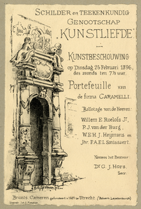 38401 Afbeelding van de poort van de Bruntskameren aan het Lepelenburg te Utrecht.N.B. De naam van het straatgedeelte ...